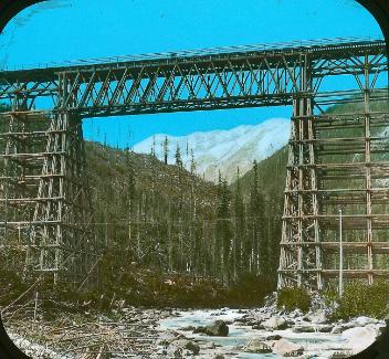 Mountain Creek bridge, on the C.P.R., BC, 1889, copied about 1902