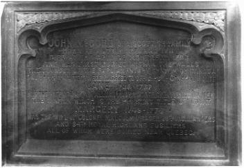 Plaque on McCord family gravestone, Montreal, QC, 1918