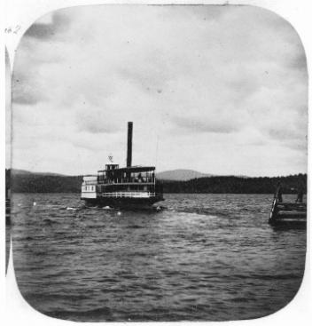 Steamer "Mountain Maid" leaving Georgeville, QC, about 1860