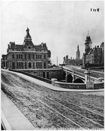 Ottawa from Dufferin Bridge, ON, about 1879