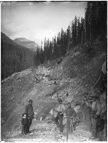 Doyle and Ryan's works, C. P. R., Kicking Horse Pass, BC, 1884