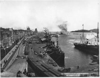 Harbour from Custom House, Montreal, QC, 1887-88