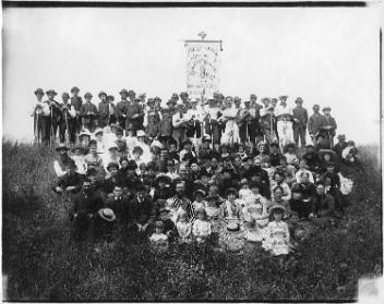 Gurd's Belfast Ginger Ale and Soda Water Works employee's picnic, near Montreal, QC, 1886