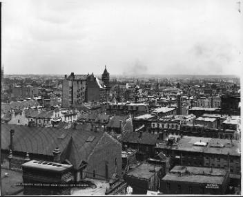 Vue en direction nord-est depuis l'immeuble de la Canada Life, Toronto, Ont., 1897