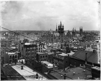 Looking north-east from Canada Life Building, Toronto, ON, 1897