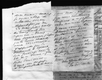La dernière lettre de Sir George-Étienne Cartier, écrite à Londres, 1873, copie réalisée en 1912