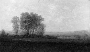 Landscape, painting by Percy Franklin Woodcock, copied 1918-20