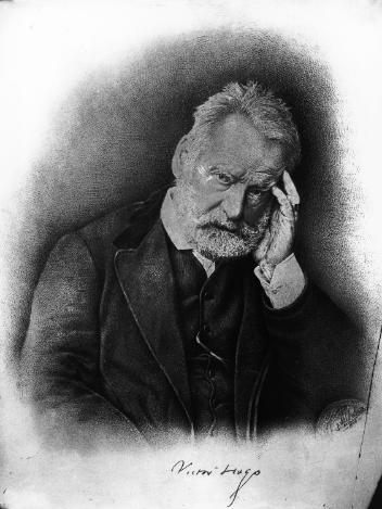 Victor Hugo, dessin de J. Alphonse DeGuire, 1906, copie réalisée en 1923