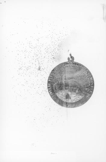Hypolitte Desrivières' Beaver Club medal, 1785,  photographed for the Beaver Club in 1923