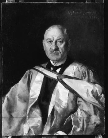 Sir J. Andrew Macphail, peinture d'Alphonse Jongers 1924, photo réalisée pour Sir Andrew Macphail en 1924