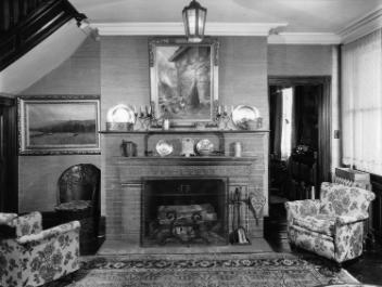 Fireplace, G. B. Thorn's house, Montreal, QC, 1934