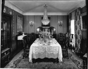 Dining room, C. B. Thorn's house, Montreal, QC, 1934