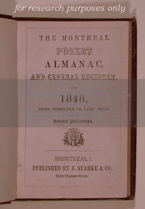 Almanachs canadiens