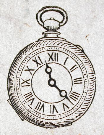 Illustration de catalogue d'une montre de poche