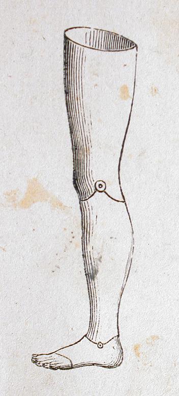 Illustration de catalogue d'une prothèse de jambe