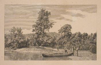Sur la rivière Ristigouche, QC-N.-B., vers 1870