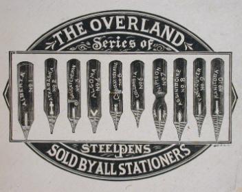 The Overland series of steelpens (plumes métalliques)