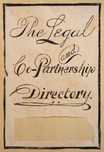 Page couverture de The Legal and Co-Partnership Directory