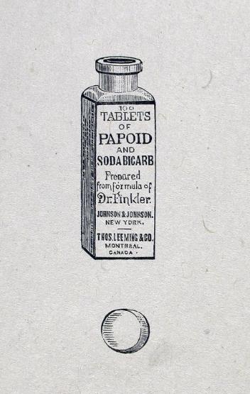 Tablets of Papoid and Soda Bicarb, Formula of Dr. Finkler