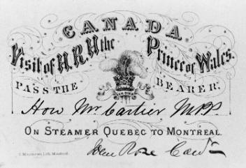 Visite à Montréal de S. A. R. le prince de Galles sur le vapeur "Québec"