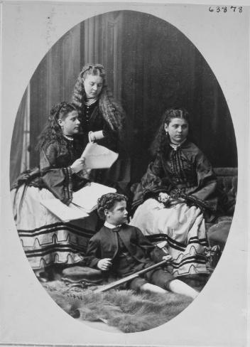 Mlle O. Fletcher en compagnie d'amis, Montréal, QC, 1871, copie réalisée pour Mme Rowley en 1871