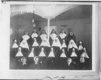 Group of nuns (about 1867),  copied for Miss Jobin in 1904