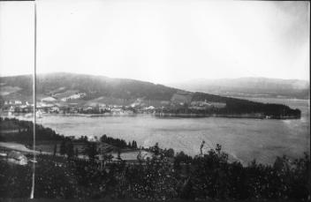 Gaspe Basin, QC, right half of a panorama copied for Mrs. Blackwell in 1907