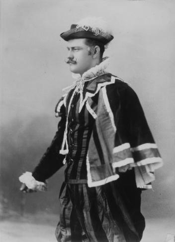 Capt. Benson, costumed as a Tudor gentleman, Montreal, QC, 1881