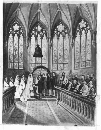 Molson wedding, St. George's Church, Montreal, QC, composite, 1878, copied in 1908