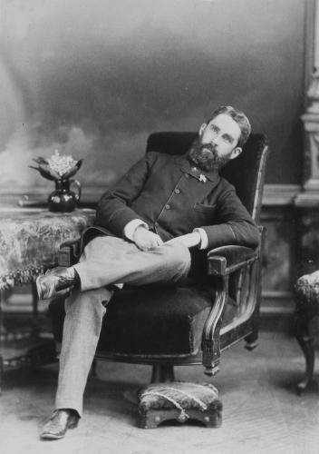 J. O. Flaherty, posant pour une photographie composite, Montréal, QC, 1886
