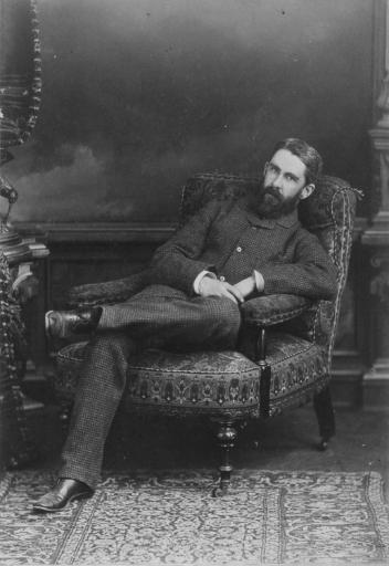 J. O. Flaherty, posant pour une photographie composite, Montréal, QC, 1886