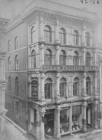 Perrault's store, St. James Street, Montreal, QC, 1869