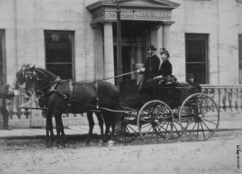 La voiture et les chevaux de M. Lloyd, Montréal, QC, 1870