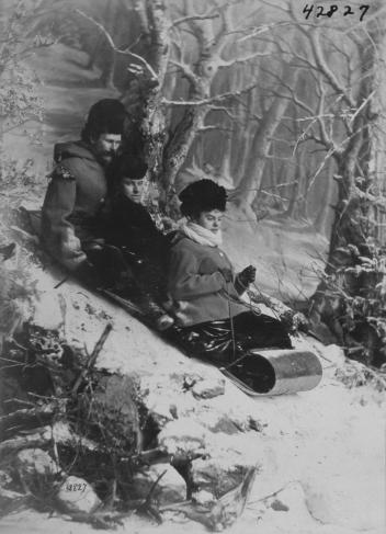 Dr. J. Guerin's tobogganing group, Montreal, QC, 1869-70
