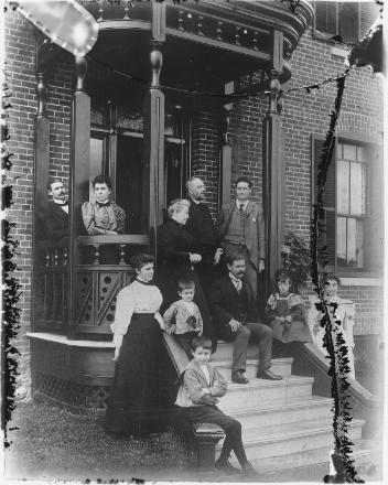 Family group, about 1895, copied for Miss G. Drummond in 1924
