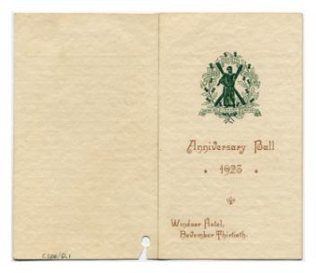 Bal anniversaire de la St. Andrew's Society of Montreal, hôtel Windsor, 1923
