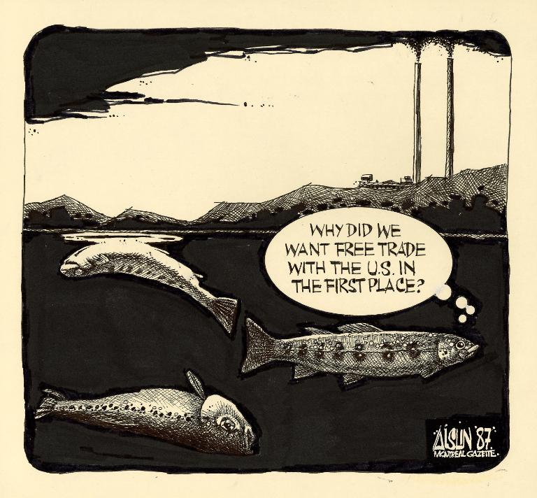 Cartoon - Free Trade and Water Pollution | McCord Museum