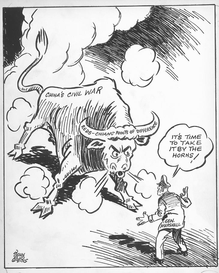 Cartoon - Bull in the China Shop. | McCord Museum