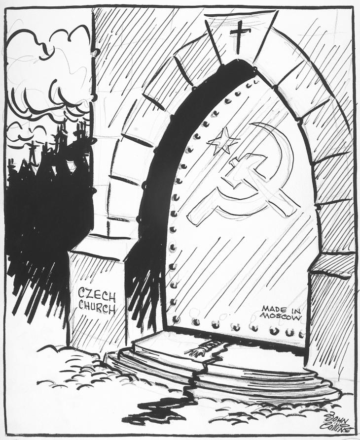Cartoon - Another Iron Curtain Drops. | McCord Museum