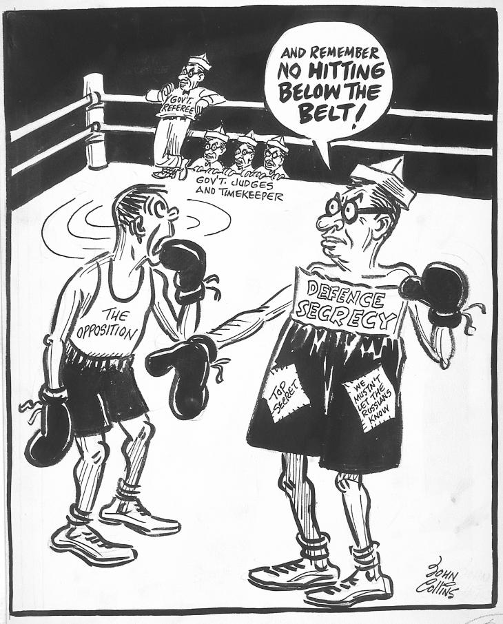 Cartoon - The manly art of self-defence | McCord Museum