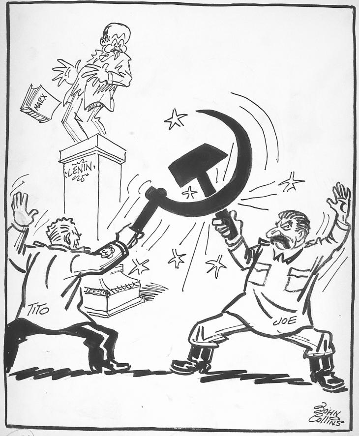 Cartoon - Hammer and Sickle for Two. | McCord Museum