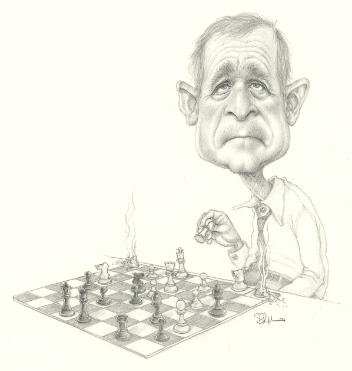 George Bush perd ses deux tours aux échecs