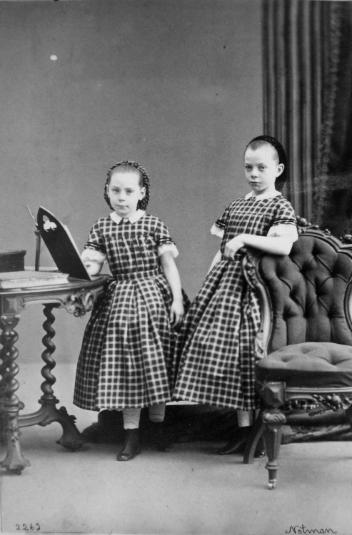 Clara and Bessie Lathrop, Montreal, QC, 1862